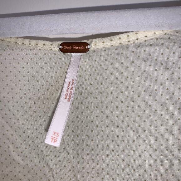 FREE PEOPLE Slip dress intimately Voile and Lace Trapeze  Xs Tea NWOT - Picture 5 of 7